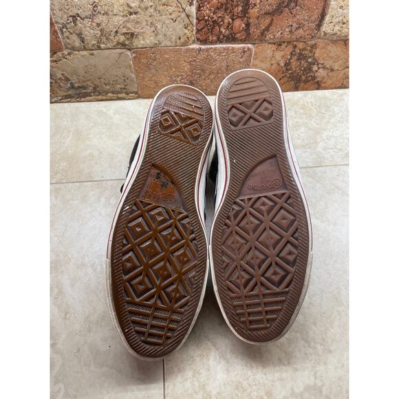 Converse CONS High Top Leather Sneakers Black White Men’s 12 Women’s 14 - Picture 10 of 11